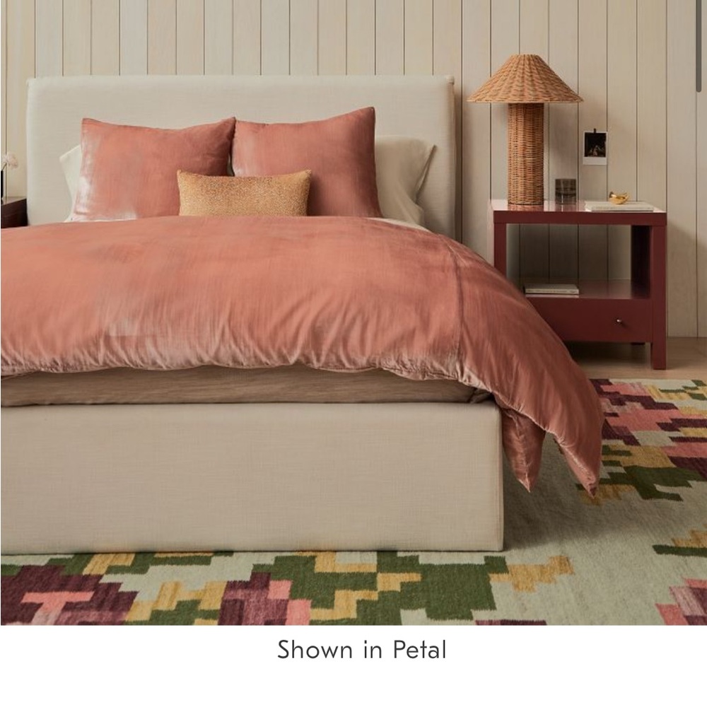 West Elm Pink Duvet Cover Set Modern Bedding plus 2 Euro and 2 Standard